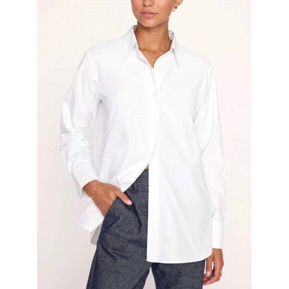 Brochu Walker Size S Women’s White Crisp Poplin Button Down Shirt - Picture 1 of 13